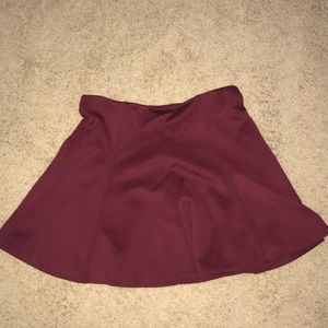 Maroon skater skirt from Forever 21